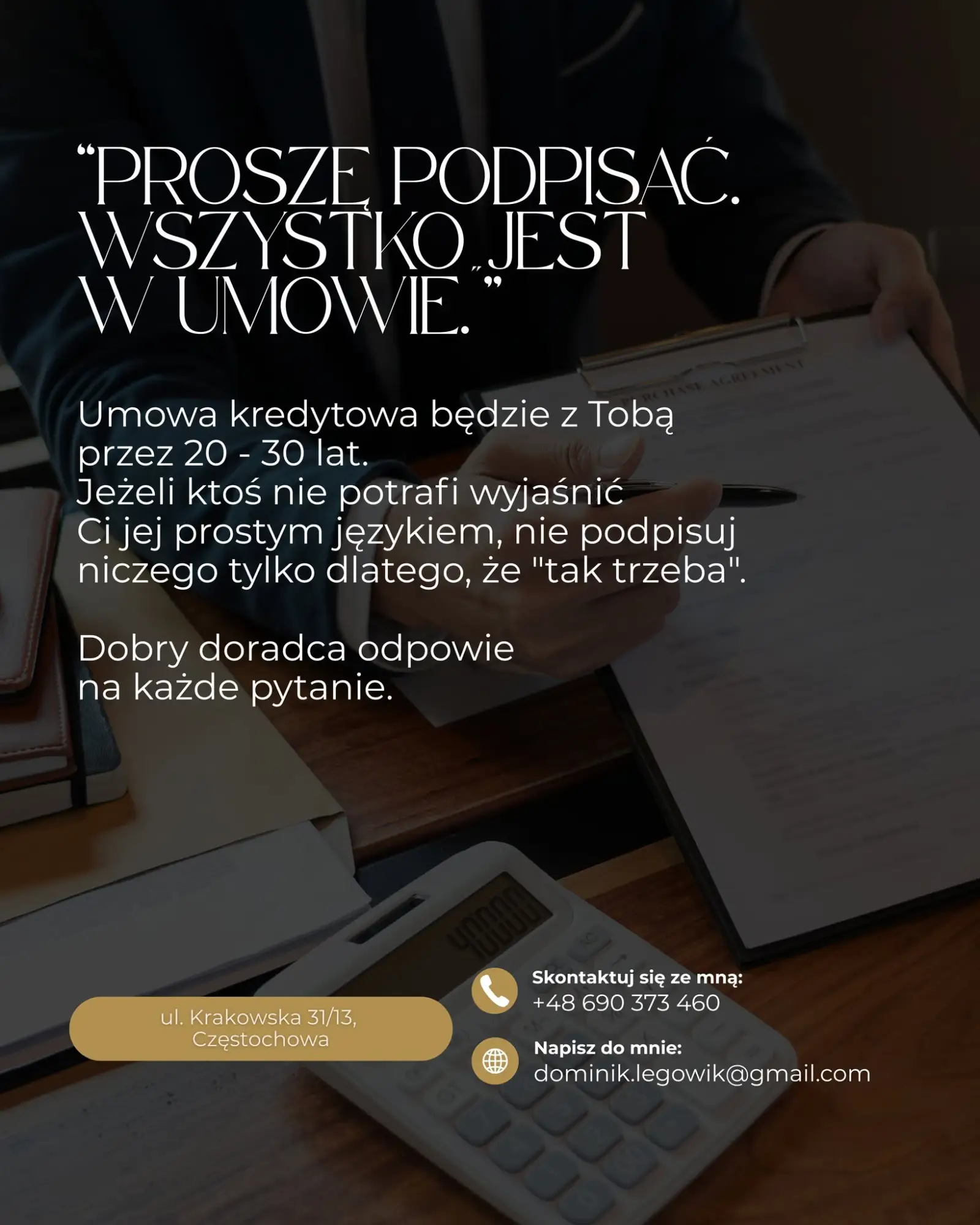 Umowa kredytu hipotecznego bez presji